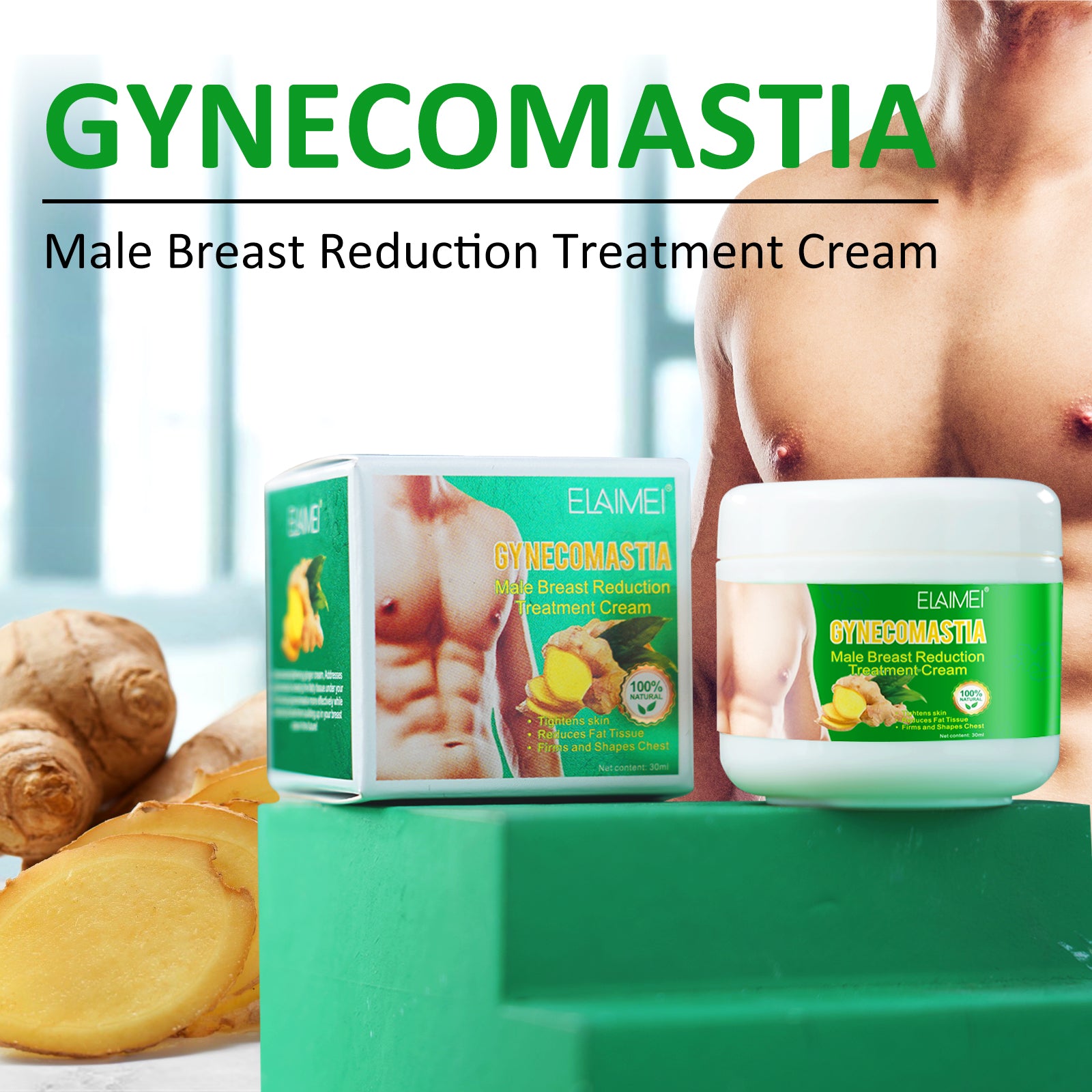 ELAIMEI Gynecomastia Male Breast Treatment Cream, 30ml