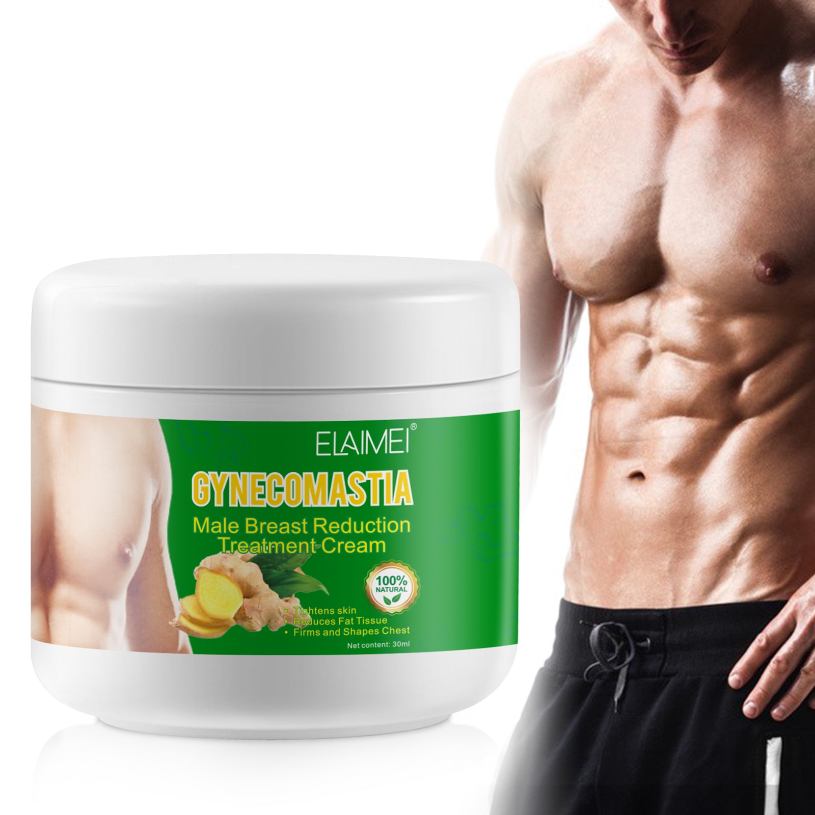 ELAIMEI Gynecomastia Male Breast Treatment Cream, 30ml