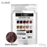 ELAIMEI Hair Loss Building Fibers, 100g (Dark Brown)