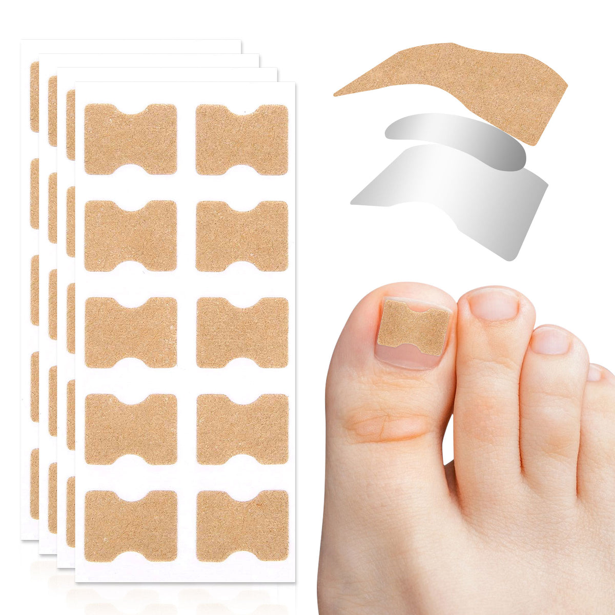 SEFUDUN Toenail Correction Stickers, pack of 100pcs