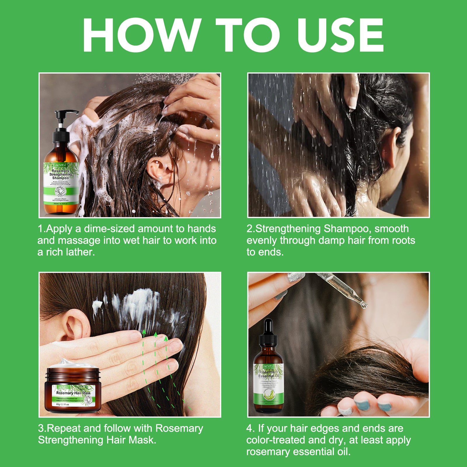 ALIVER Rosemary Hair Growth Shampoo, 300ml