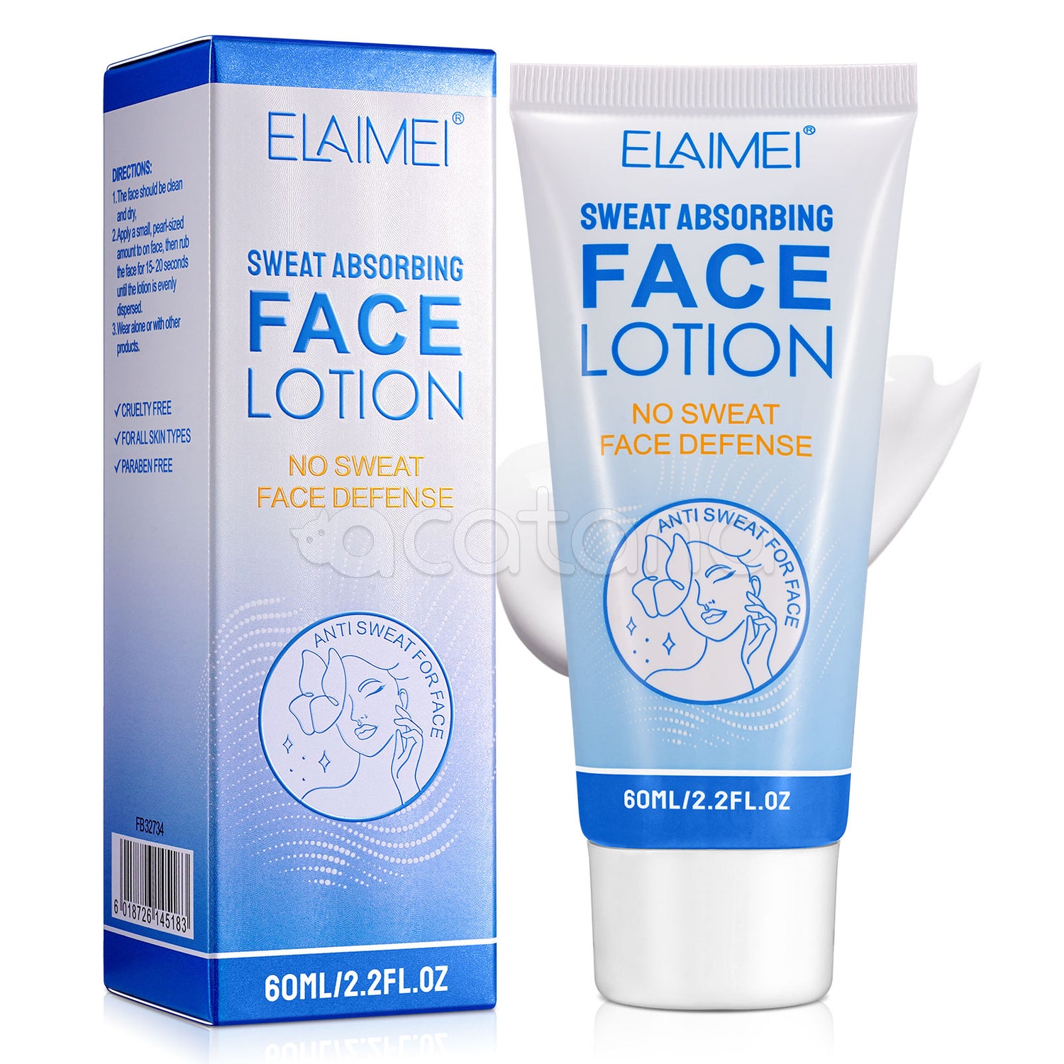ELAIMEI Sweat Absorbing Face Lotion, Oily Face Control, 60ml