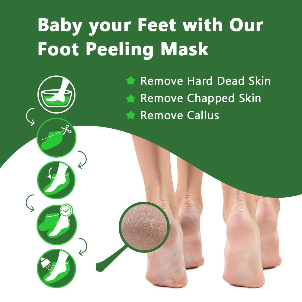 Aliver Tea Tree Soft Foot Peel Mask for Feet Dead Skin Remover