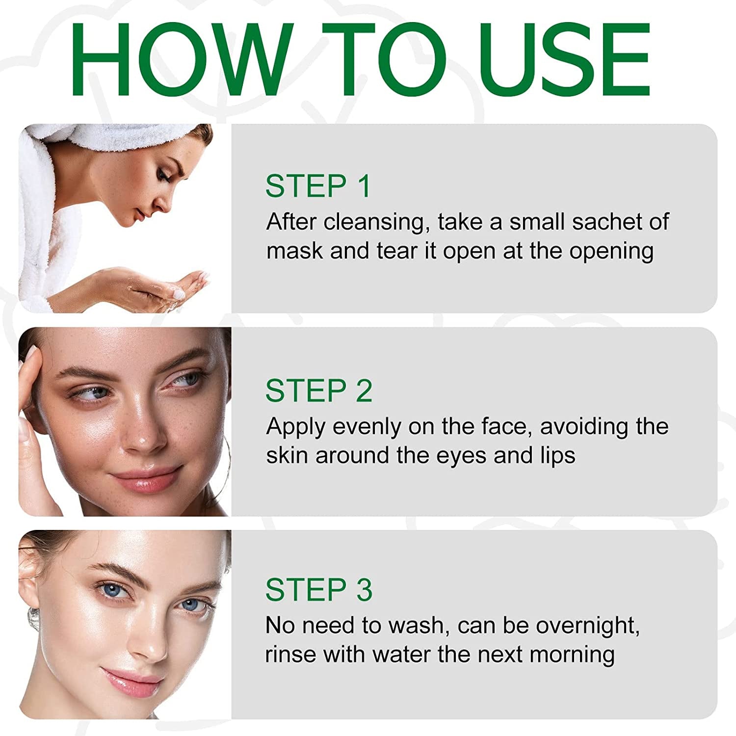 VOGSIG Korean Collagen Sleeping Face Mask, 20pcs