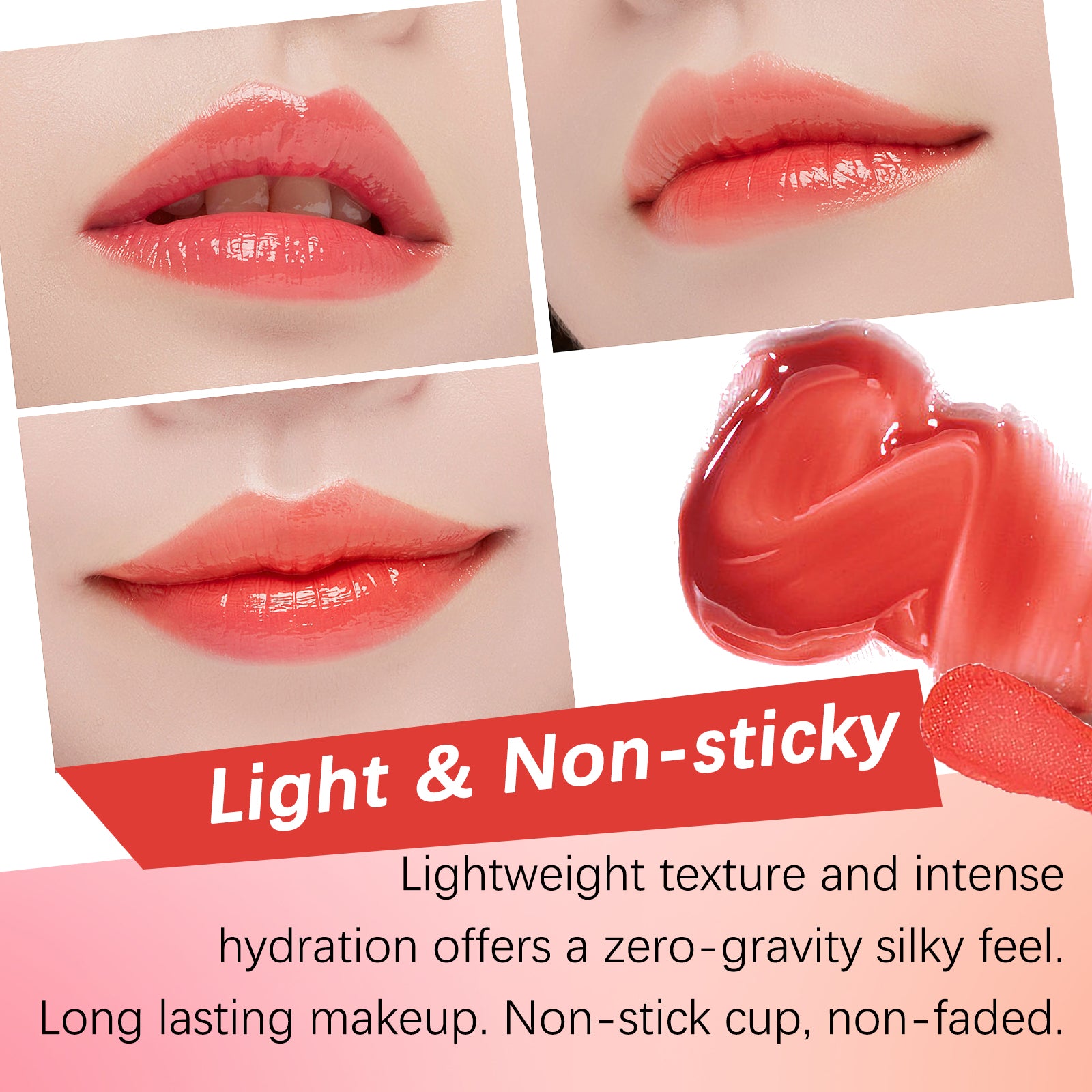 ALIVER 5pcs Lip Gloss Lipstick, Cherry