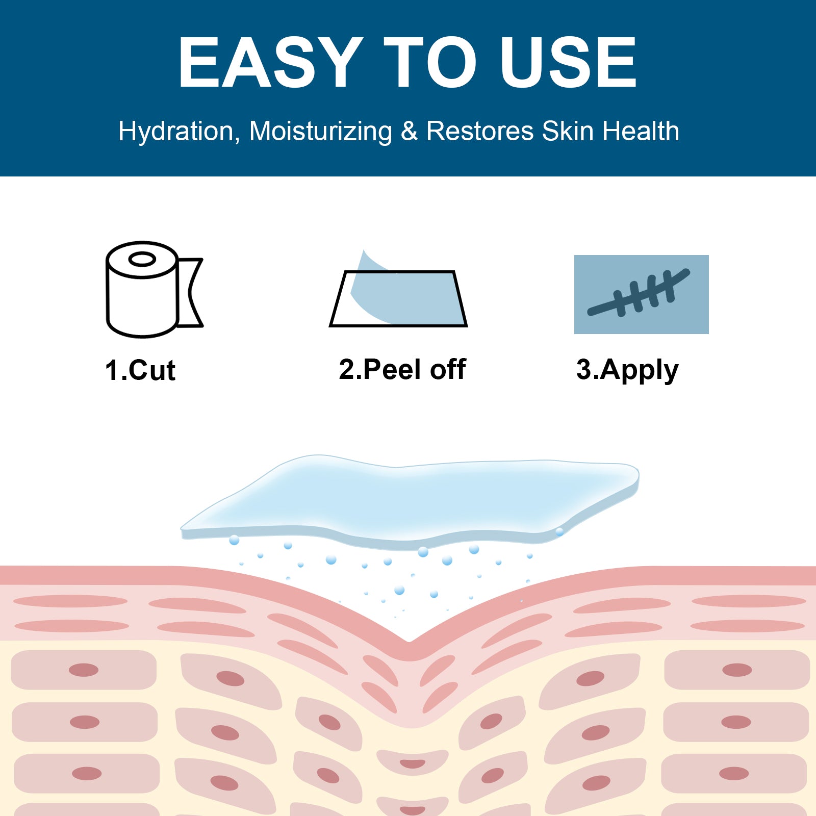 ELAIMEI Clear Silicone Scar Roll Tape, 1.5m