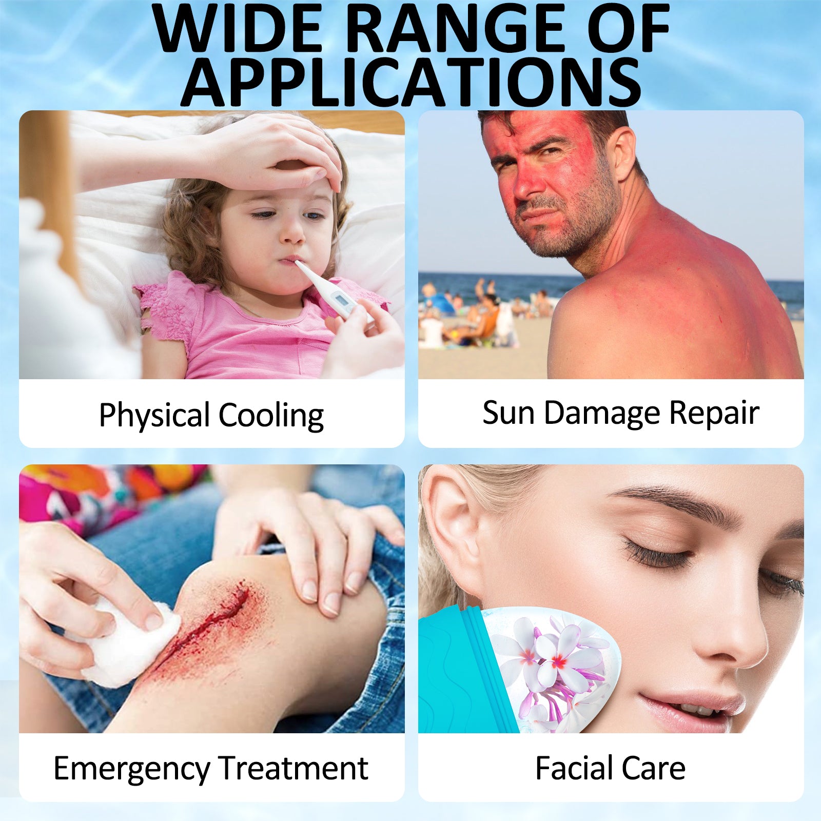 ELAIMEI Ice Roller Facial Cube Massager, Blue