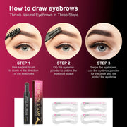 ELAIMEI Medium Brown Eyebrow Stamp Set
