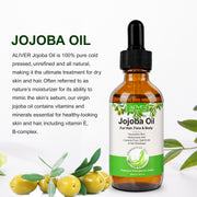 ALIVER Pure Jojoba Oil for Hair, Face & Body, 60ml