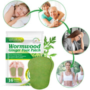 SEFUDUN Wormwood Ginger Detox Foot Patches, 16pcs