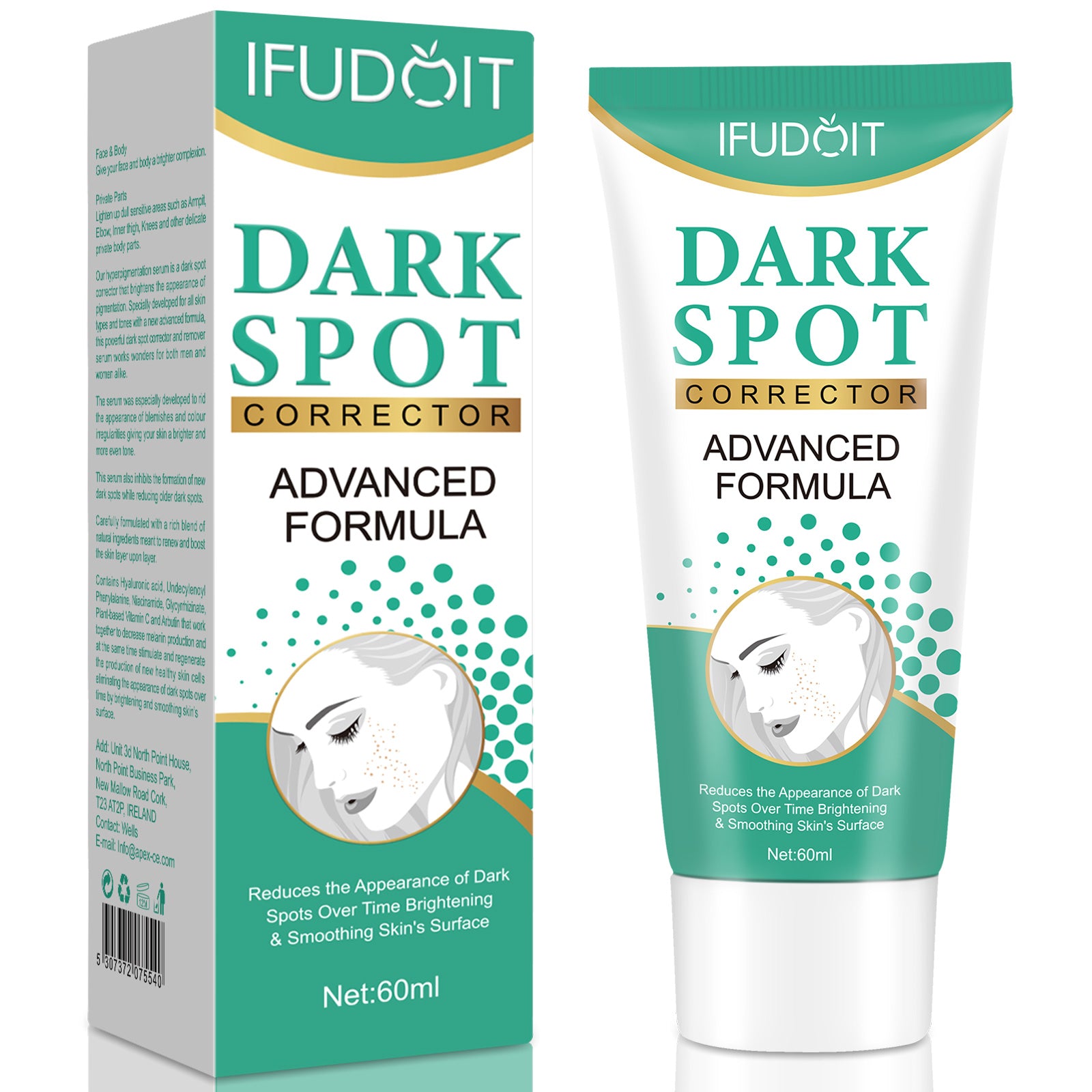 Iffudoit Dark Spot Skin Correcting Cream Remover for Face and Body