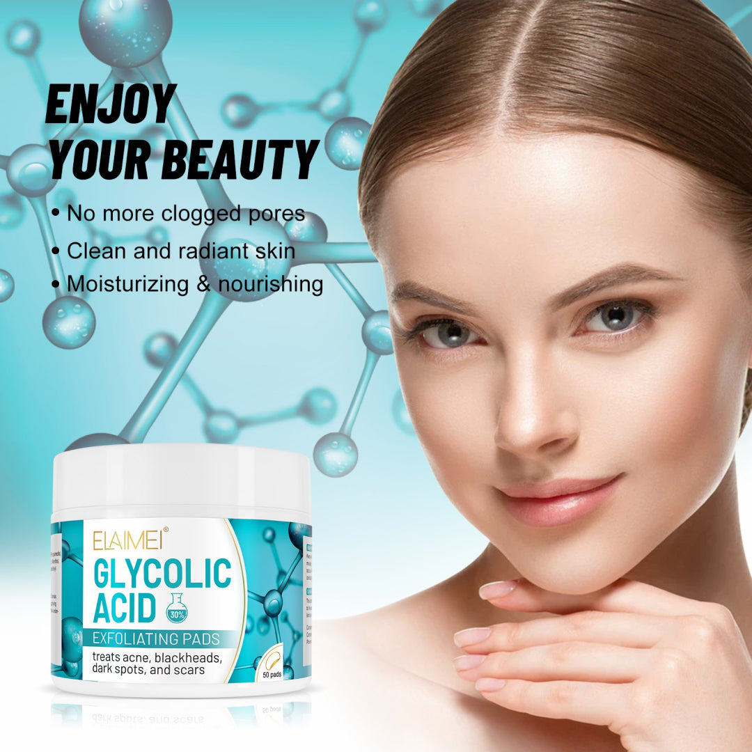 Elaimei Glycolic Acid AHA Chemical Peel Pads for Facial Skin
