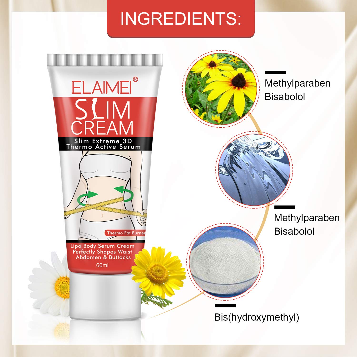 ELAIMEI Slimming Cream for Body, Fat Burning Serum, 60ml