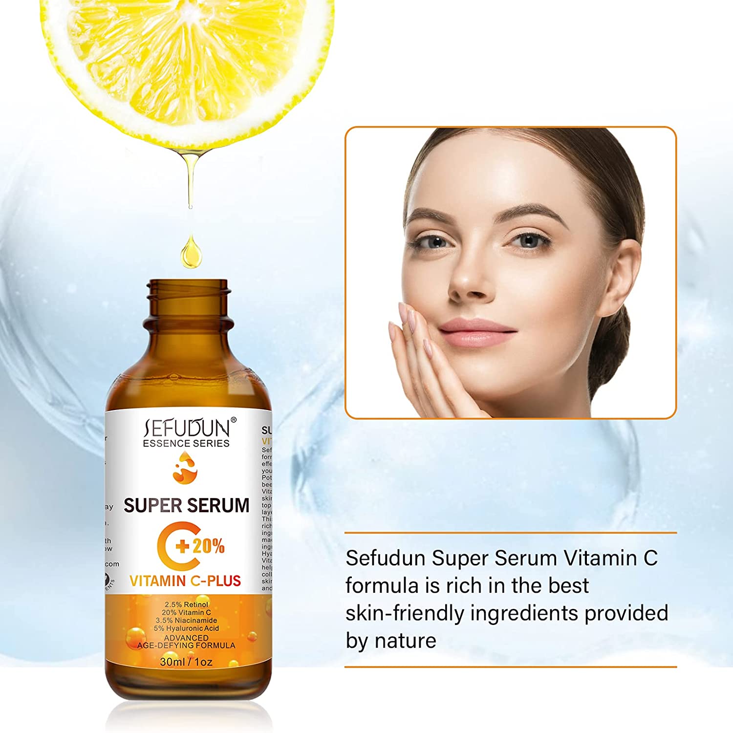 Sefudun 20% Vitamin C Face Serum, 30ml