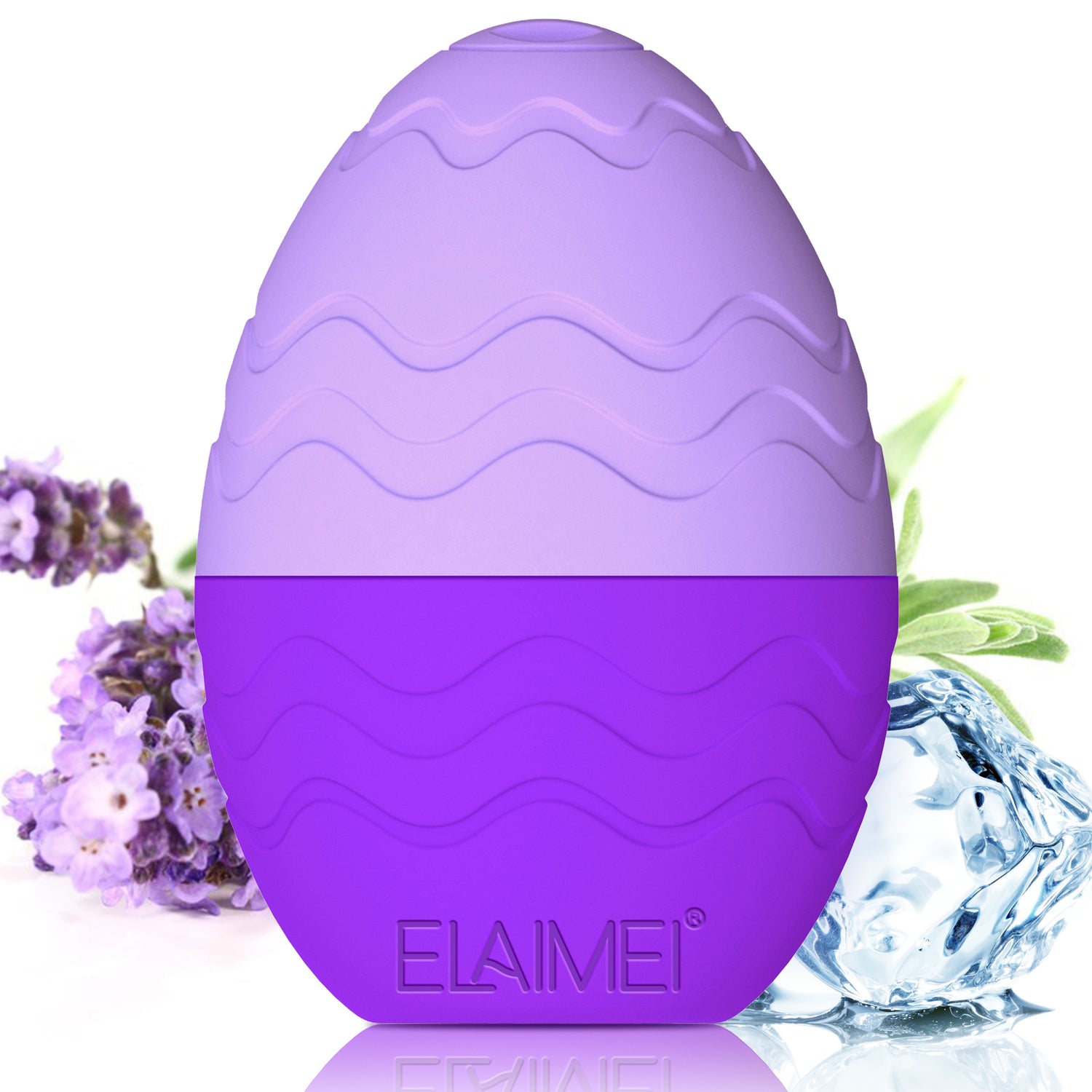ELAIMEI Ice Roller Facial Cube Massager, Purple