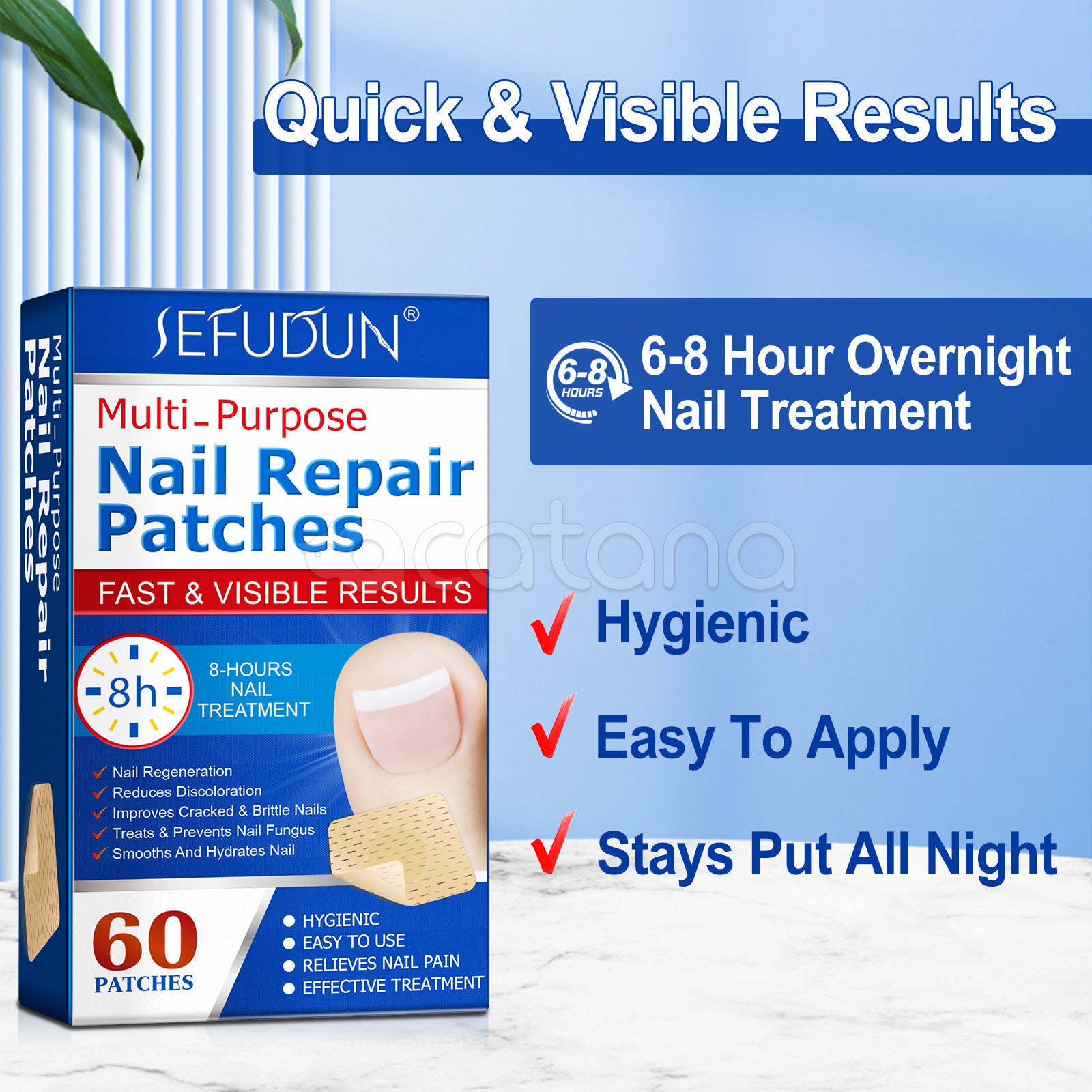 SEFUDUN Multi Purpose Nail Repair Patches, pack of 60pcs