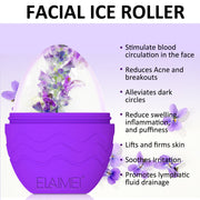 ELAIMEI Ice Roller Facial Cube Massager, Purple