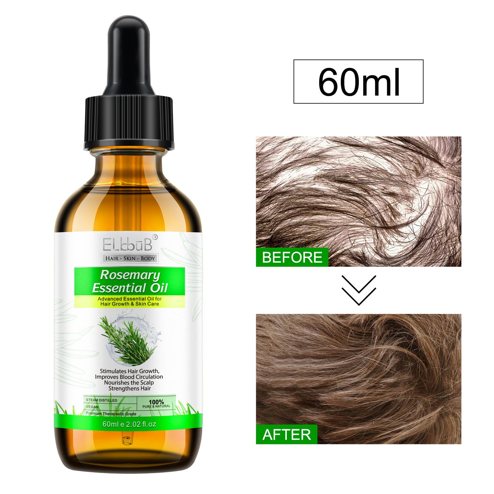 ELBBUB Rosemary Essential Oil, 60ml
