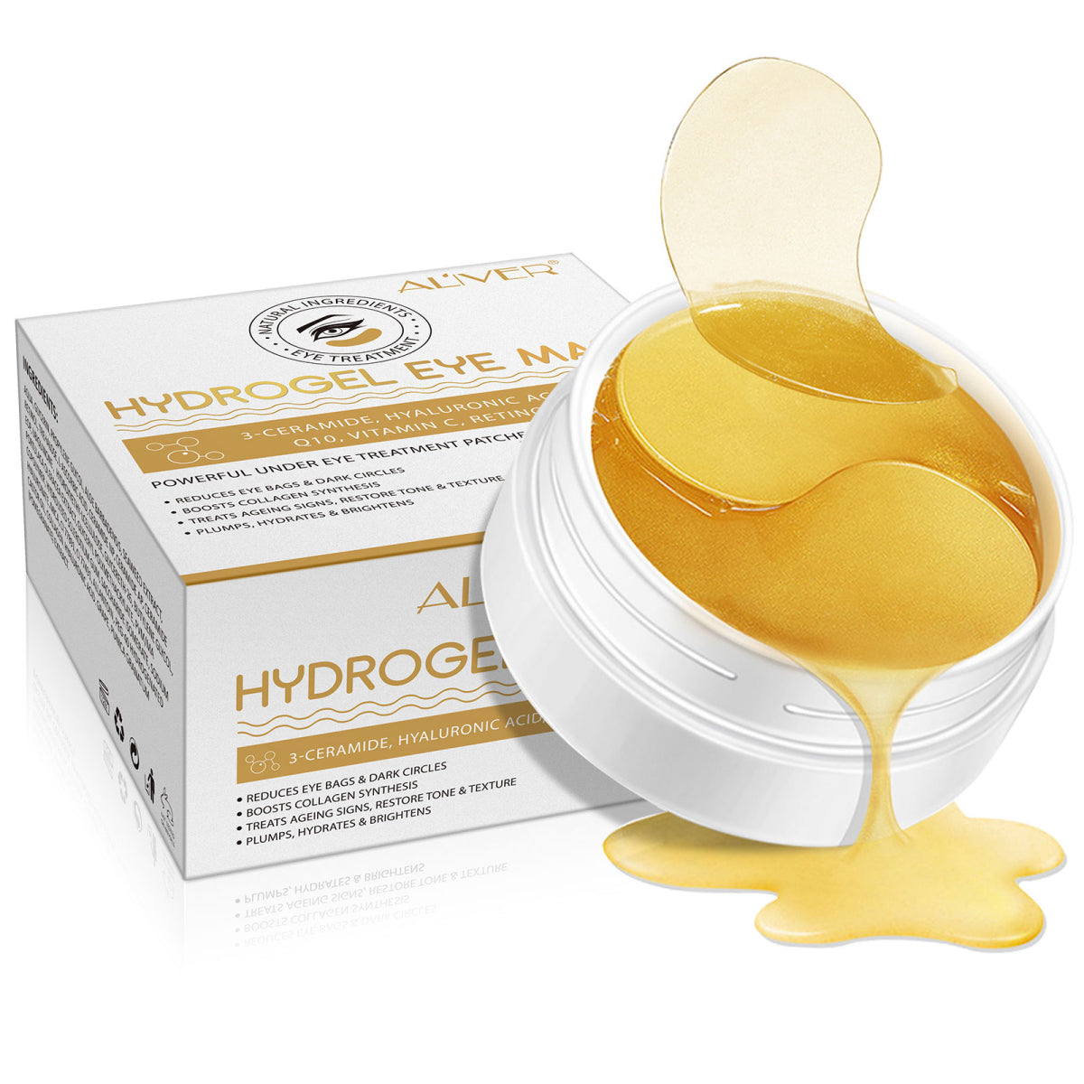 Aliver Hydrogel Under Eye Patches Mask Pads for Dark Circles Bags