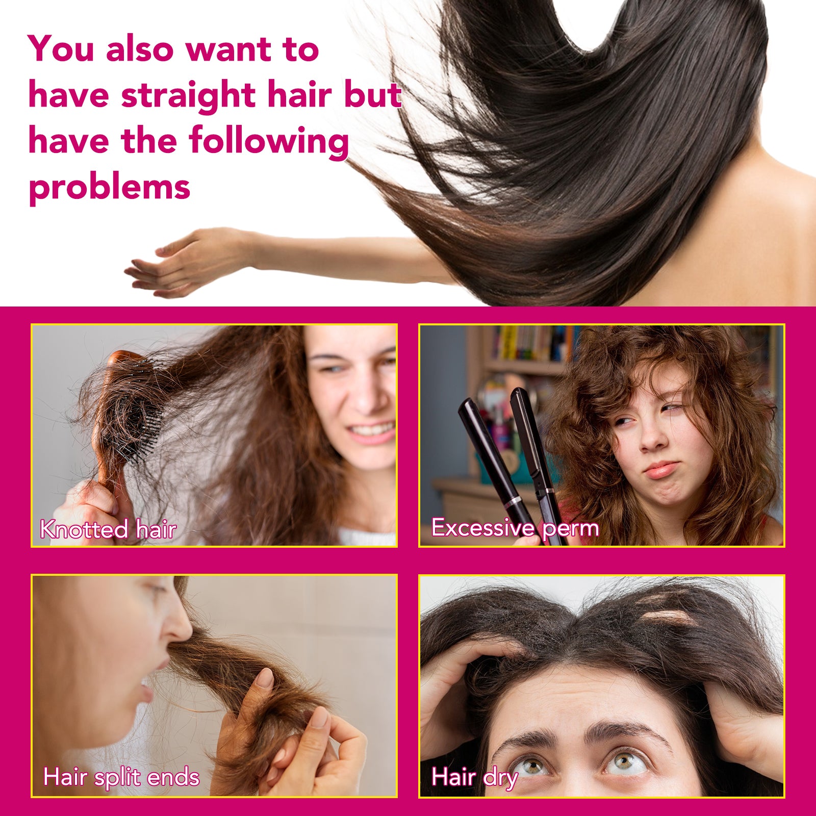 ELAIMEI Silk & Gloss Hair Straightening Cream, 60ml