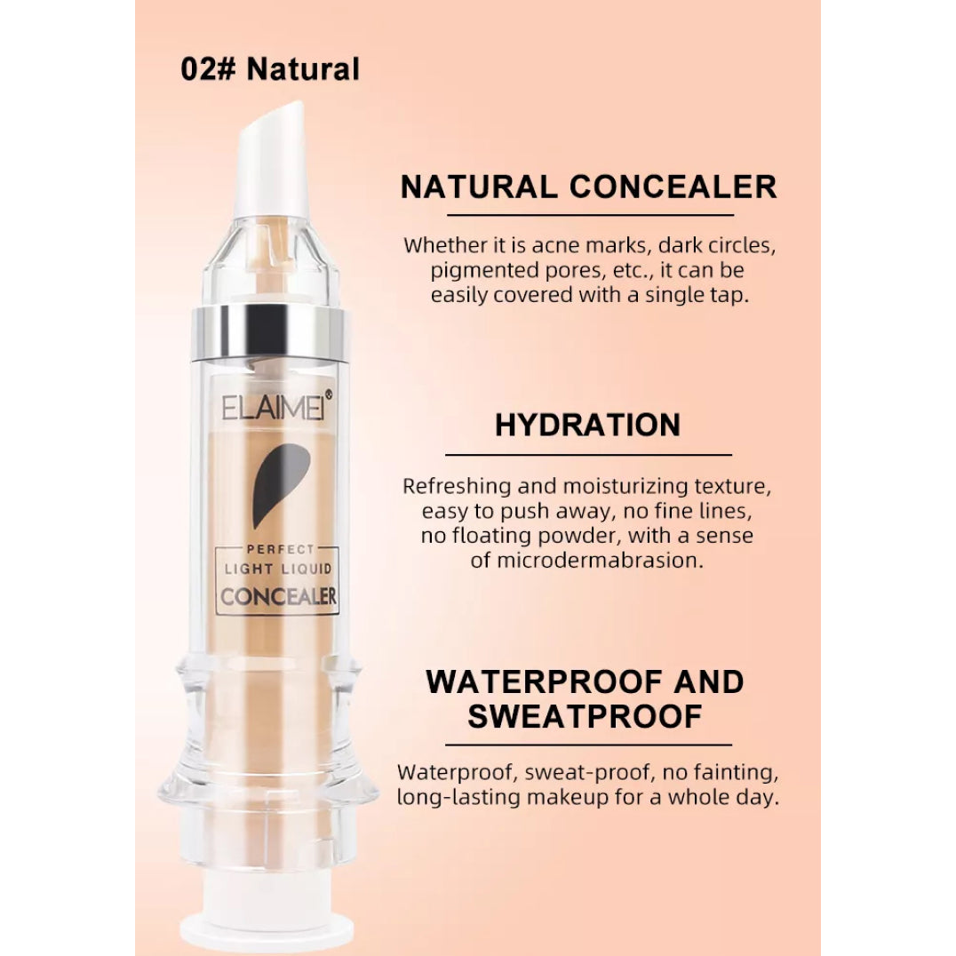 ELAIMEI Light Liquid Concealer, Natural Color (5.5ml)