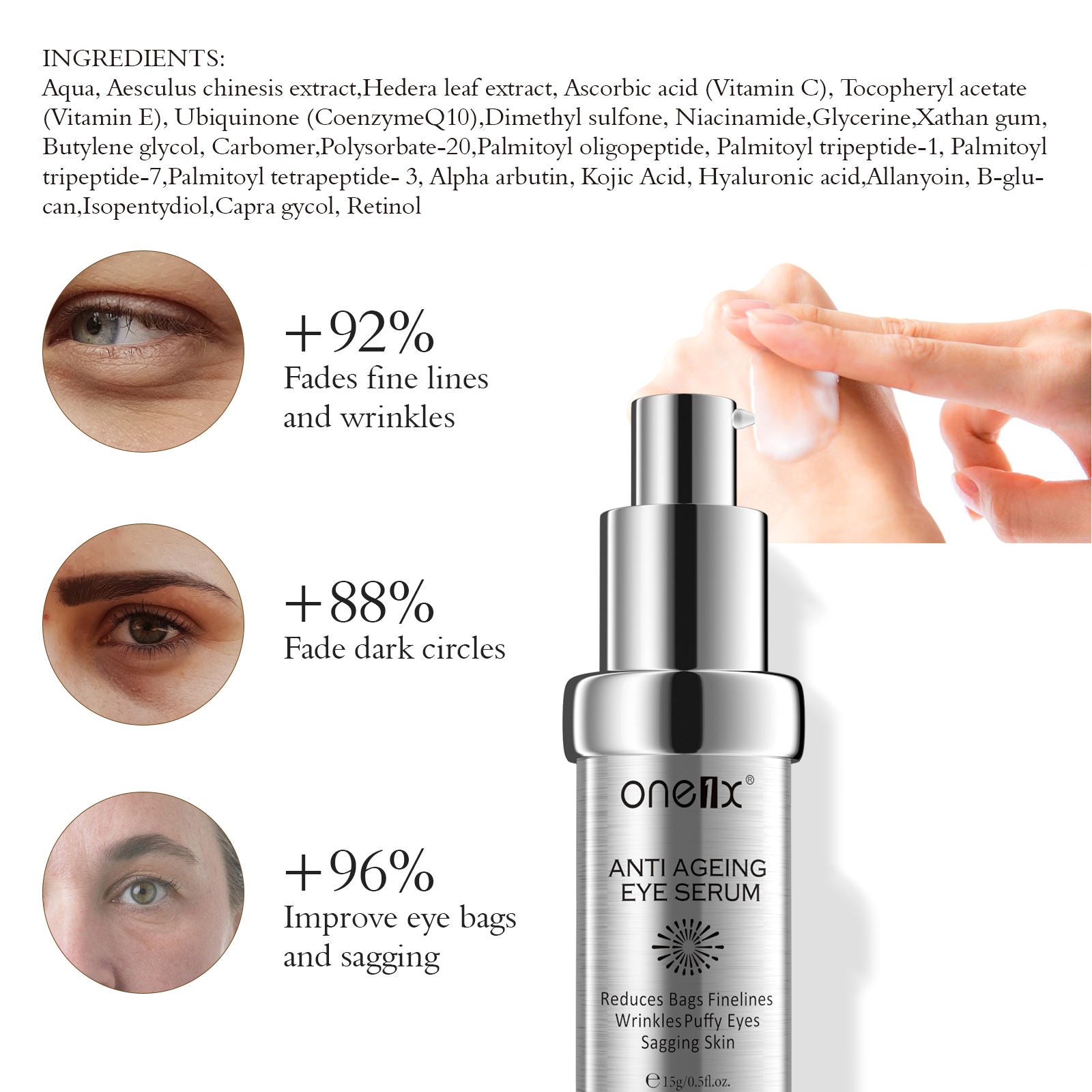 ONE1X Anti Aging Eye Serum, 15g