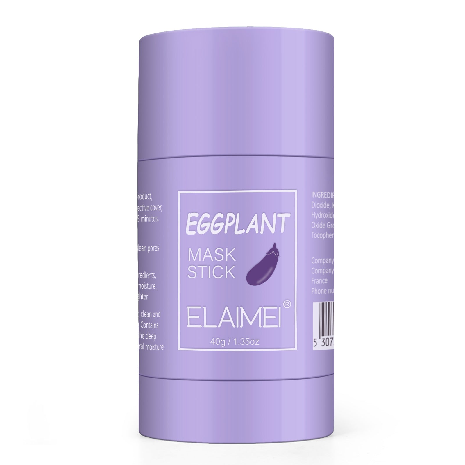 ELAIMEI Eggplant Purifying Clay Stick Mask, 40g