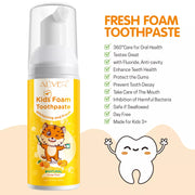 ALIVER Orange Flavor Foam Toothpaste for Kids, 60ml