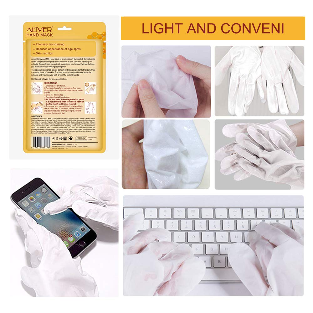 ALIVER Collagen Hand Mask Gloves, pair
