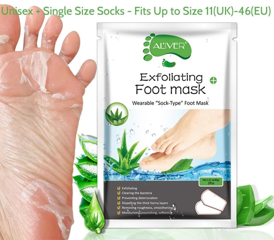 Aliver Aloe Soft Foot Peel Mask for Feet Dead Skin Remover