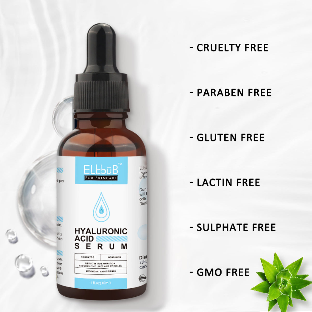 ELBBUB Hyaluronic Acid Face Serum, 30ml