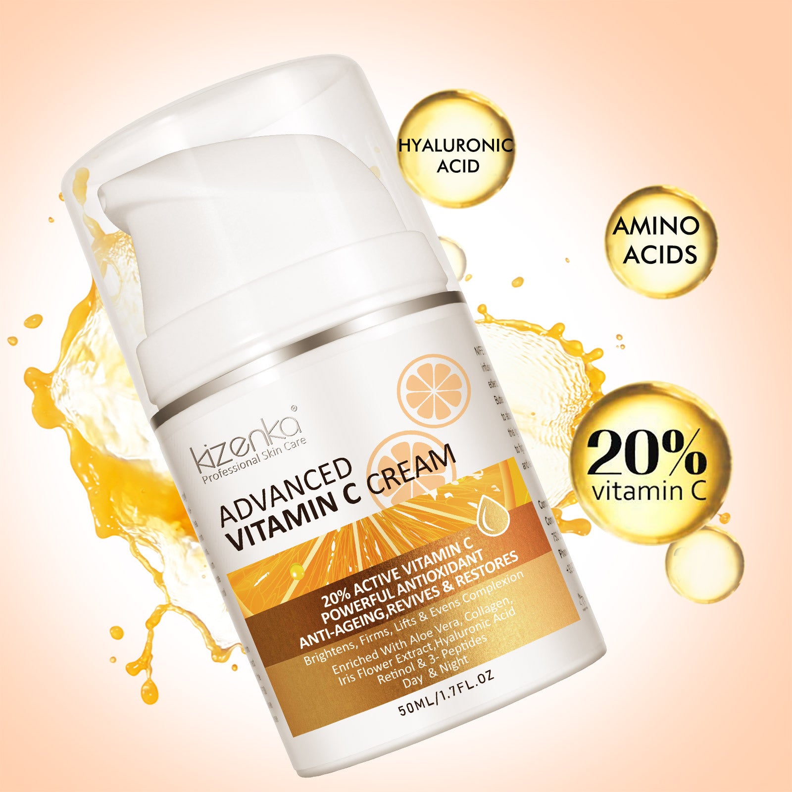KIZENKA 20% Advanced Vitamin C Cream, 50ml