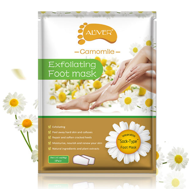 Aliver Сamomile Soft Foot Peel Mask for Feet Dead Skin Remover
