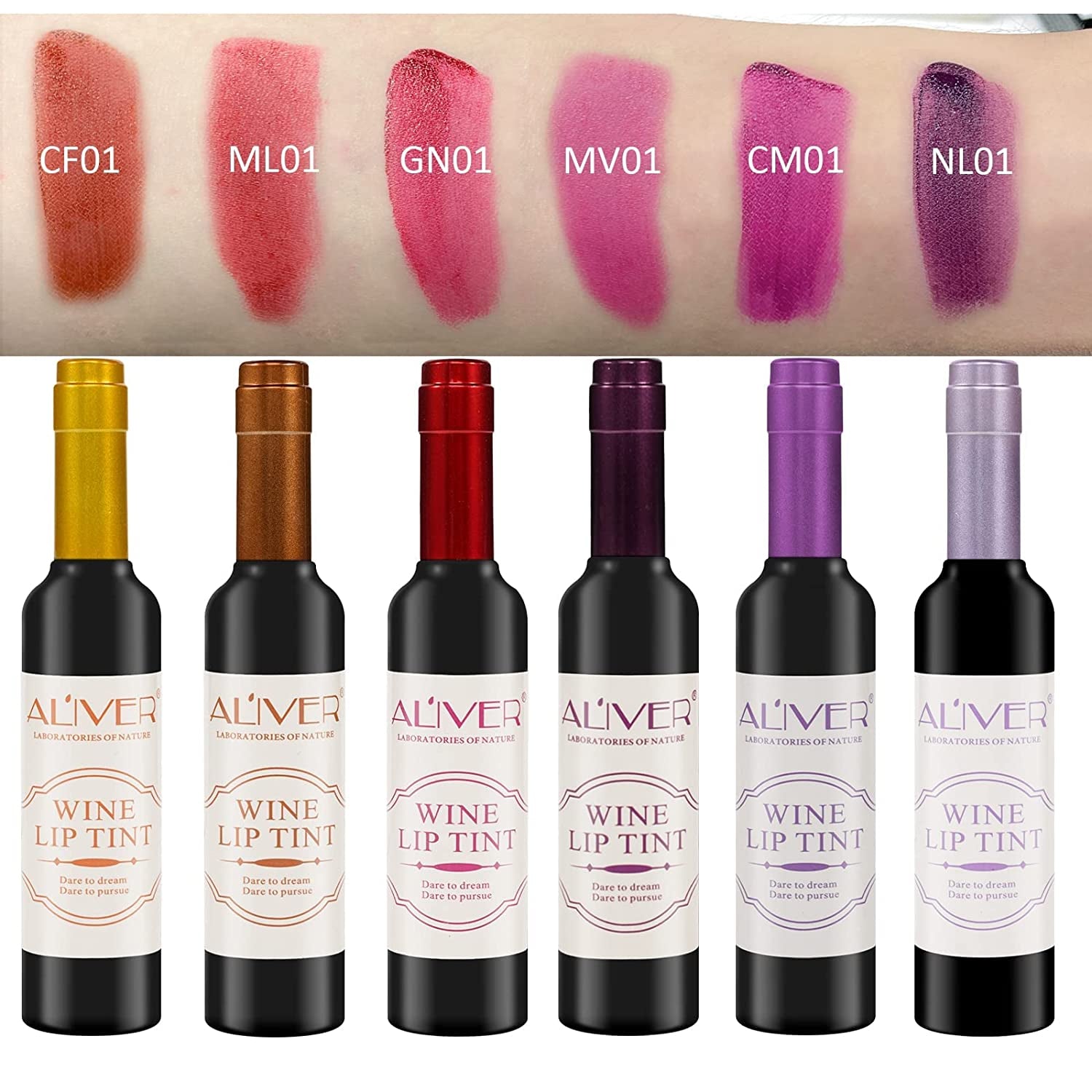 ALIVER Matte Gloss Lipstick Set, 6 Colors