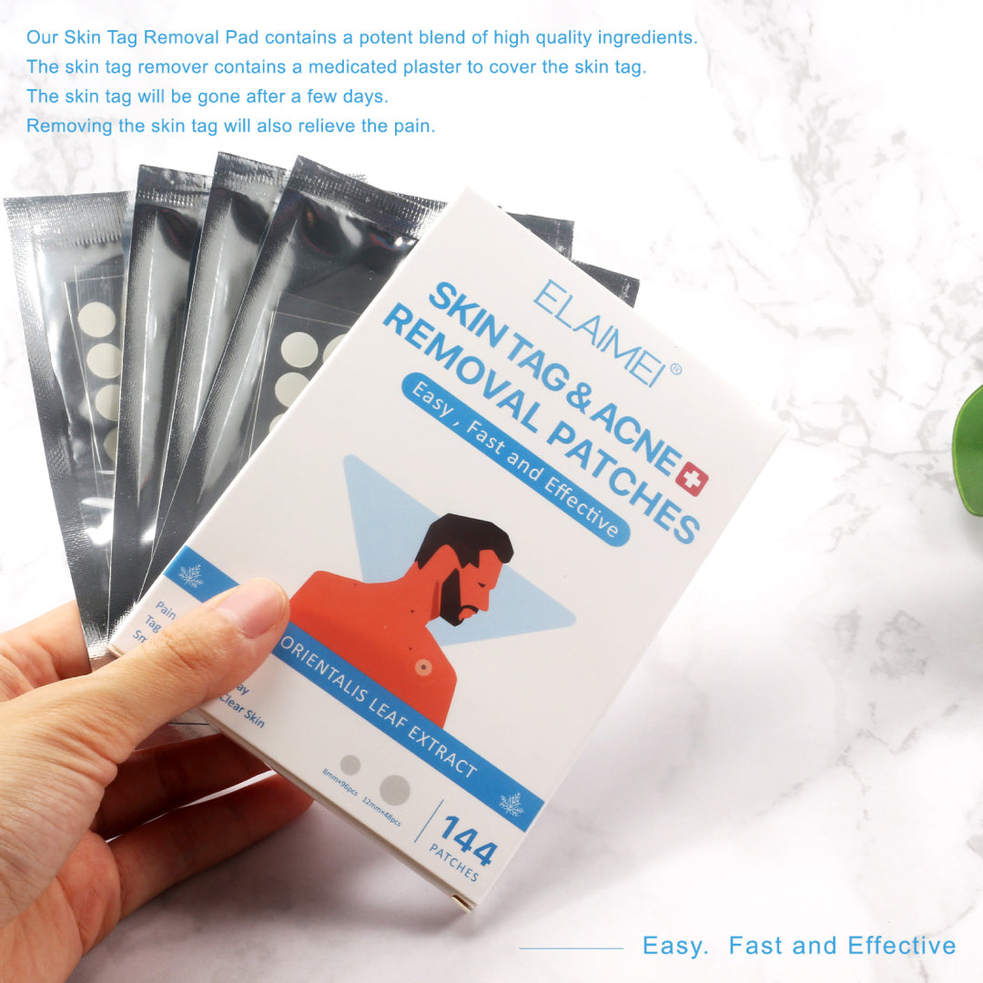 ELAIMEI Patches for Skin Tag & Acne Removal, 144pcs