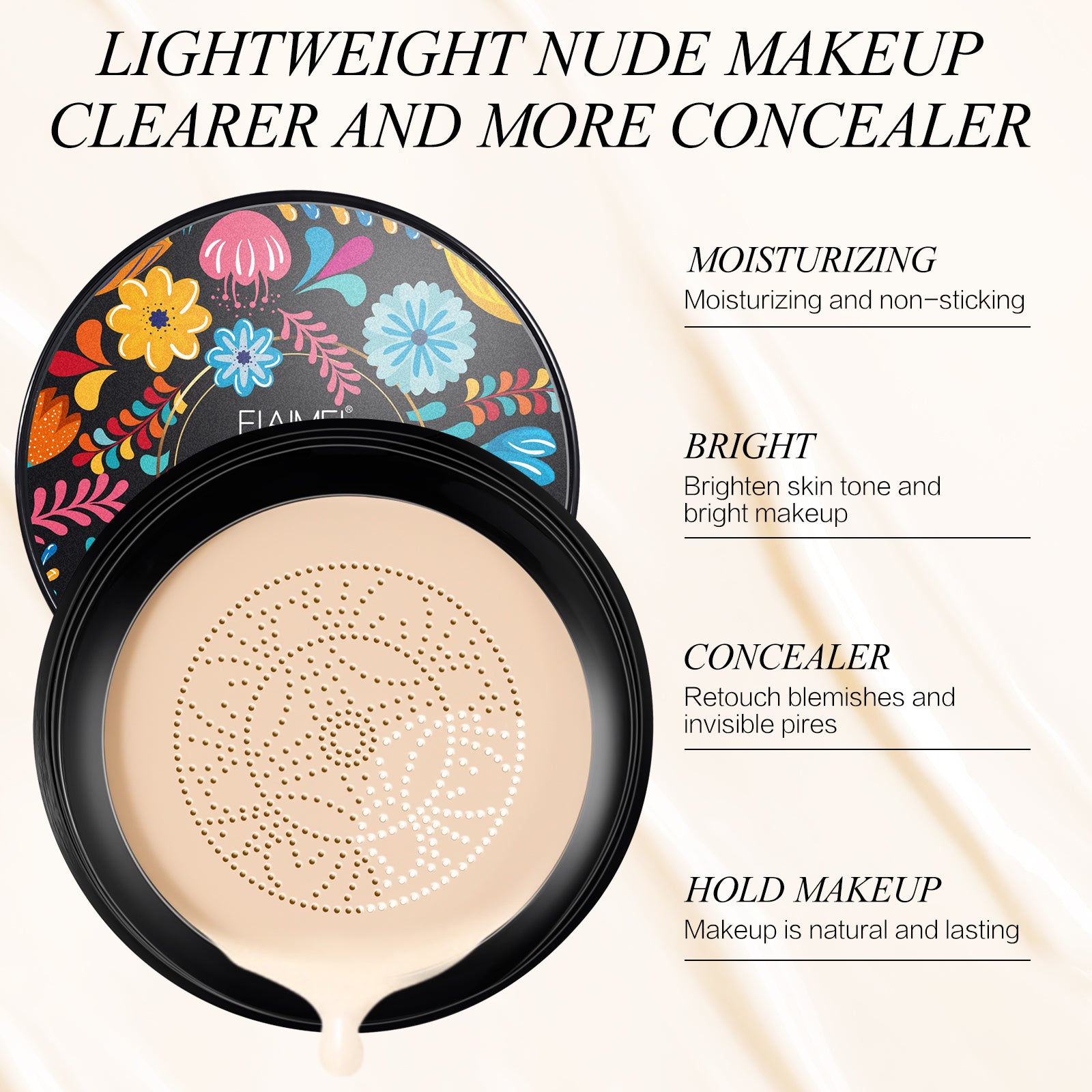ELAIMEI Air Cushion CC Cream Concealer, Ivory White