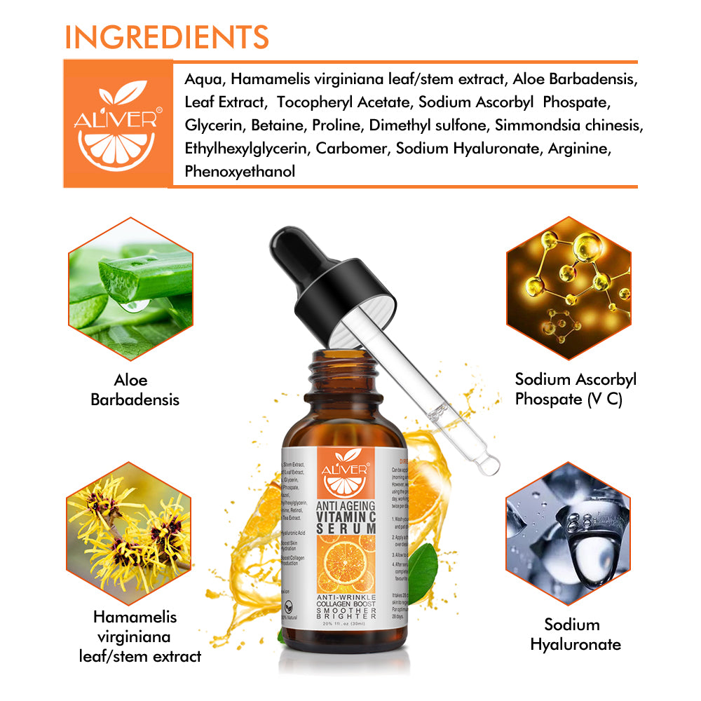 Aliver Vitamin C Serum Moisturizer for Face Skin