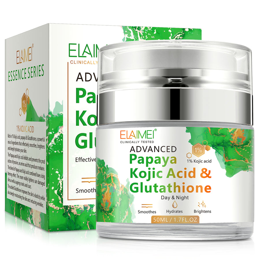 ELAIMEI Kojic Acid Glutathione Face Cream for Dark Spots Removal, 50ml