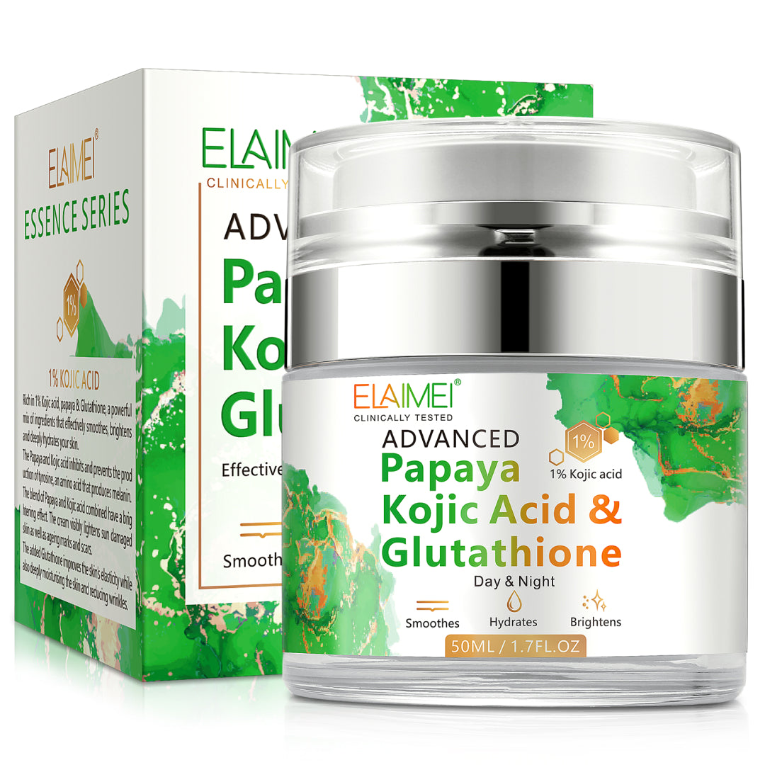 ELAIMEI Kojic Acid Glutathione Face Cream for Dark Spots Removal, 50ml