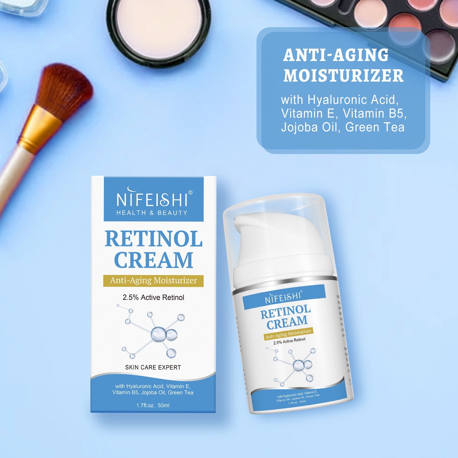 NIFEISHI 2.5% Retinol Face Cream, 50ml