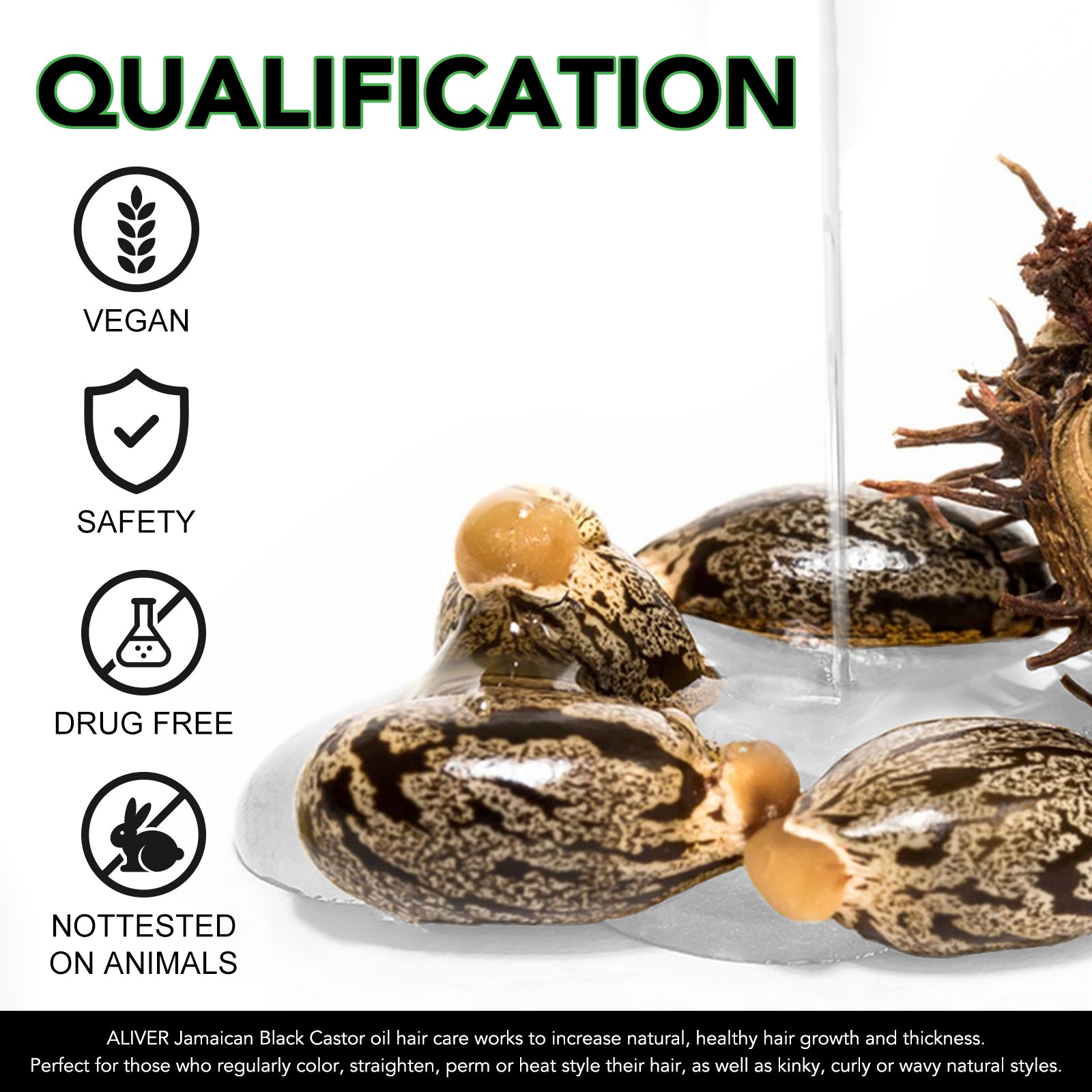 ALIVER Jamaican Black Castor Hair Growth Shampoo, 300ml