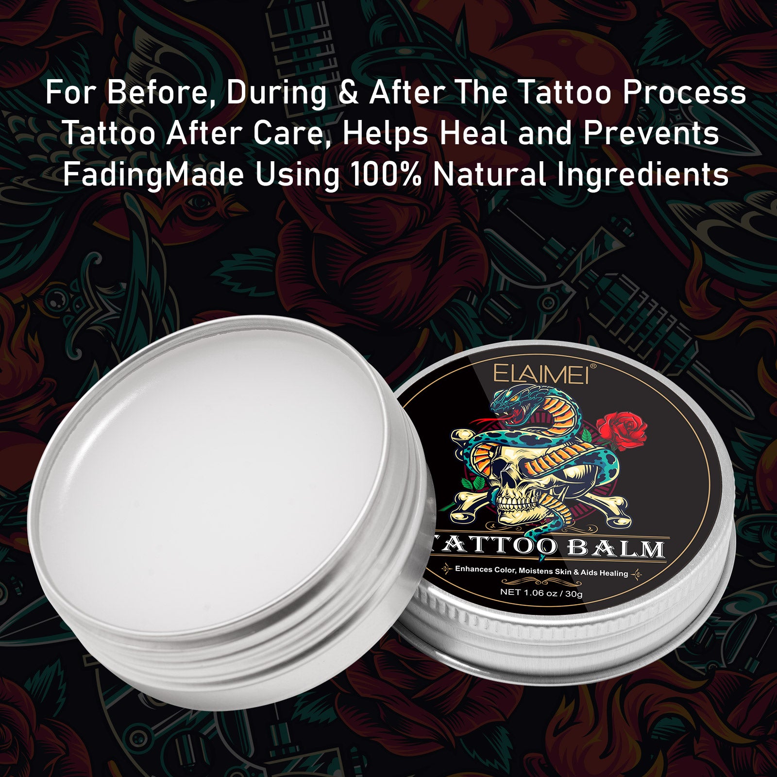 ELAIMEI Tattoo Lightening Aftercare Balm, 30g
