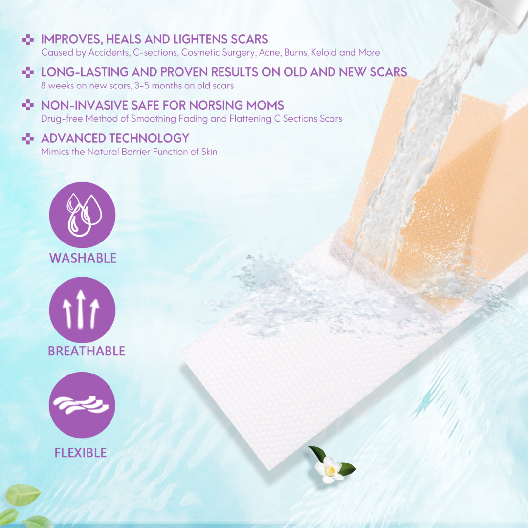 ELAIMEI Silicone Scar Gel Sheets Skin Treatment