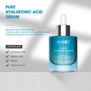 ONE1X Pure Hyaluronic Acid Face Serum, 30ml