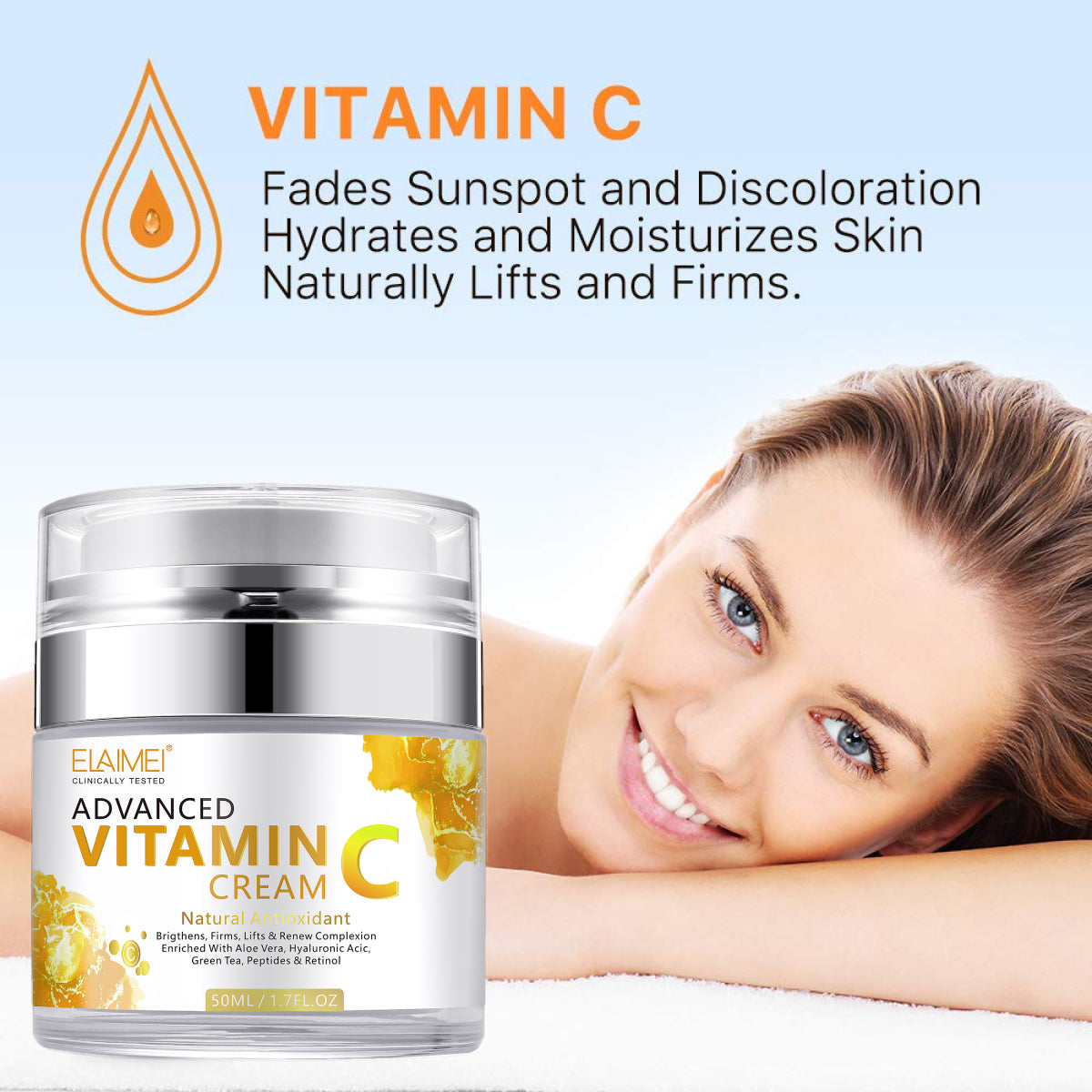 Elaimei Vitamin C Face Cream Moisturizer Day Night