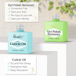 Reviglam Gel Nail Polish Remover and Cuticle Oil Manicure Kit Soak Off Fast Moisturizer Instant Nails Strength Easy to Use