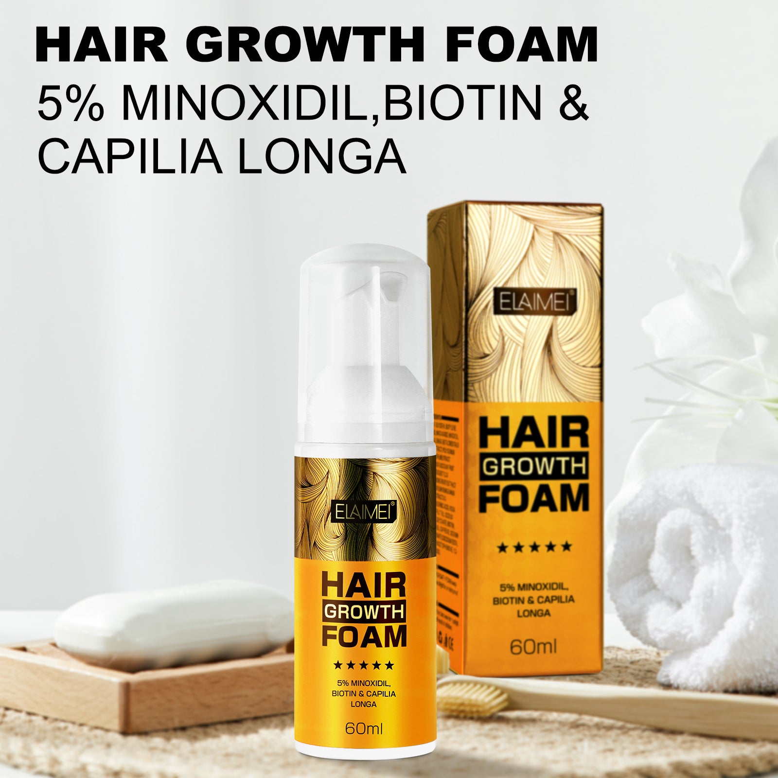 ELAIMEI Hair Regrowth Foam, 60ml