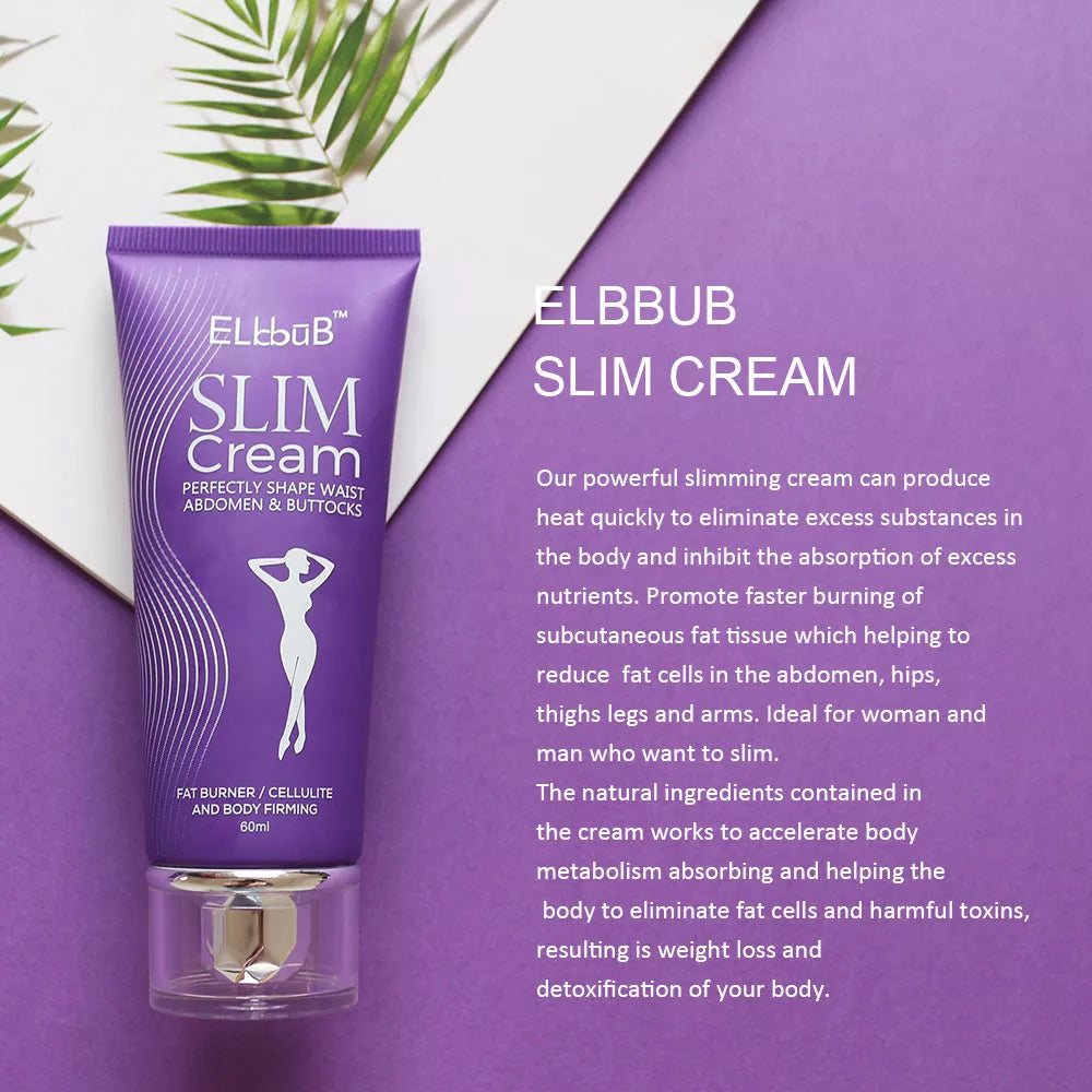 Elbbub Slimming Cream Fat Burner Weight Loss Cellulite Remover Body Firming Shaping Slim Thighs Legs Abdomen Arms Buttocks