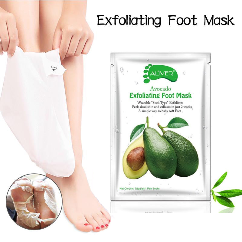 Aliver Avocado Soft Foot Peel Mask for Feet Dead Skin Remover