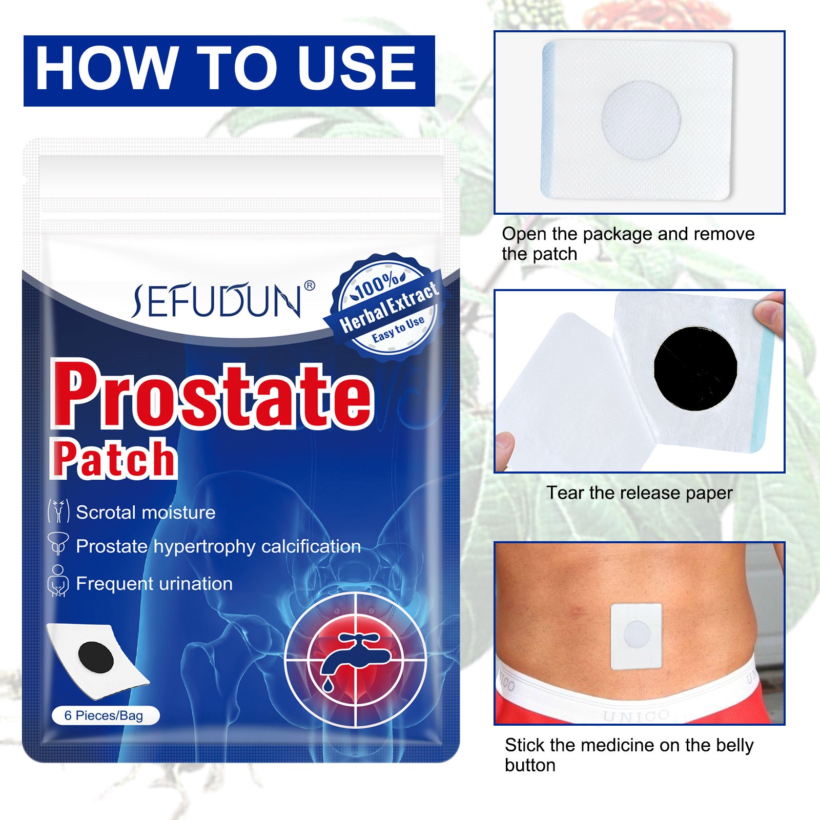 SEFUDUN Prostate Patches, 6pcs